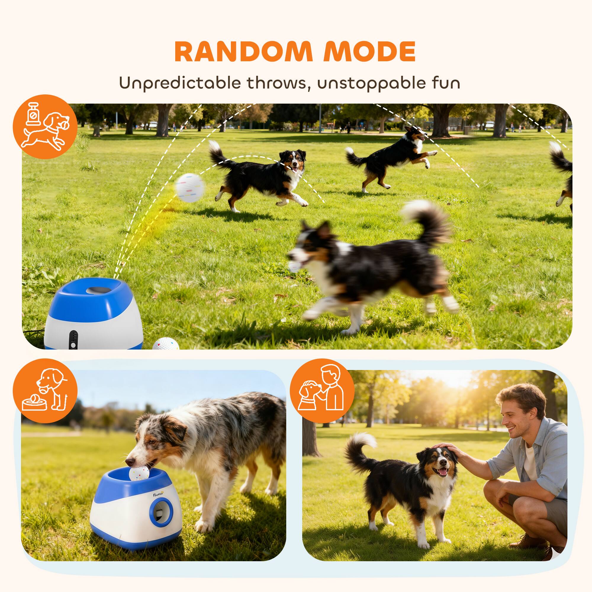 RANDOM MODE  
Unpredictable throws, unstoppable fun