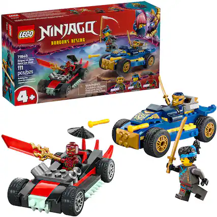 LEGO NINJAGO DRAGONS RISING 71840 V. Drix Rogue Duel Race Car 111 pcs/pzs Bulling TOY Jouet construit pour construire Juguete 4+ WARNING: HAZARD CHOKING Not for children under 4+