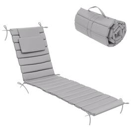 Crestlive Products - Outdoor Patio Lounge Chair Cushion - Light Gray