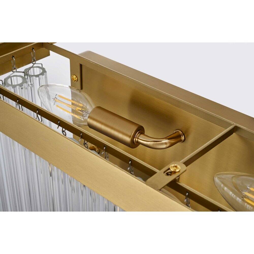Alt View 1. Elegant Lighting - Harlow 19 inch Wall Sconce in Satin Gold - Satin Gold.
