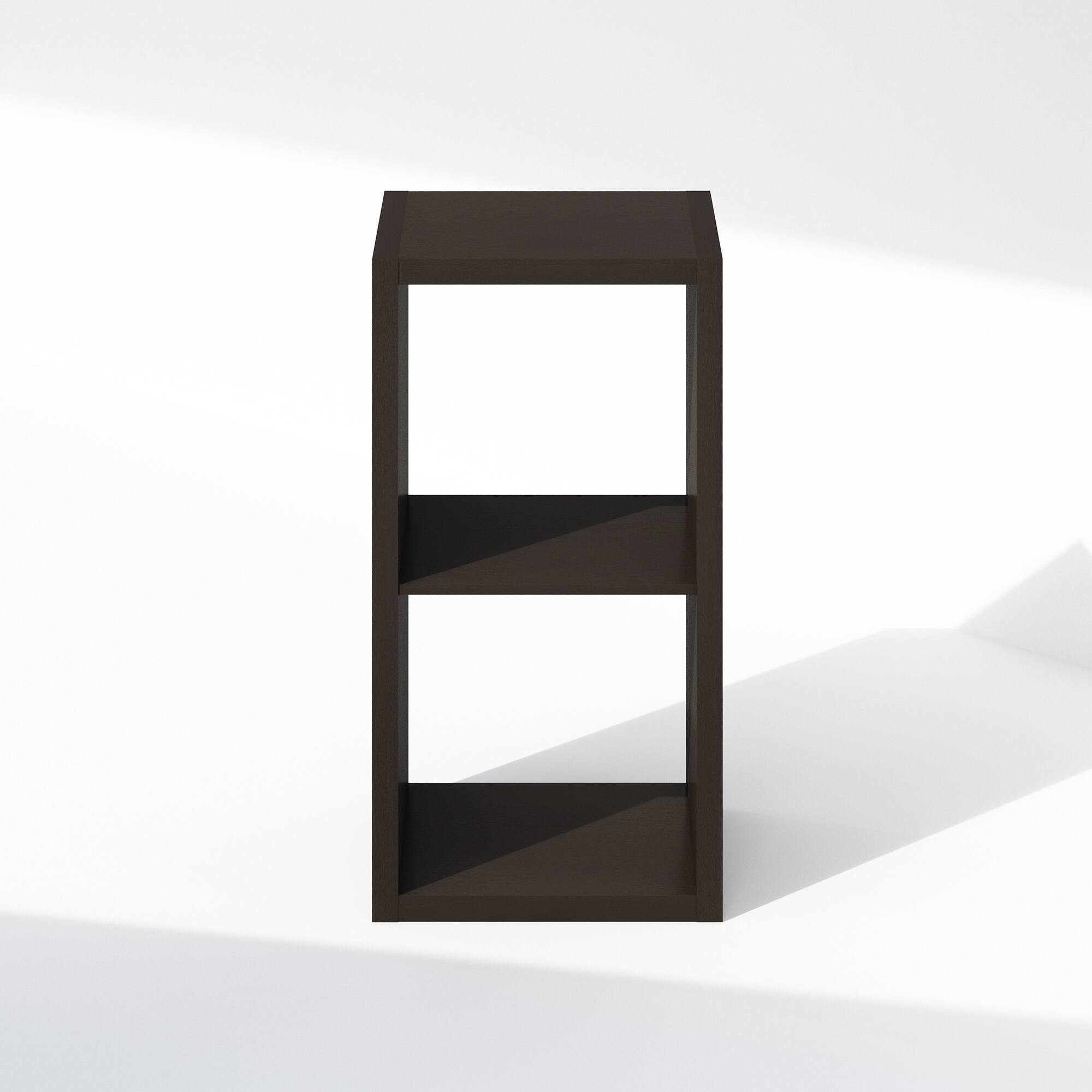 Alt View 2. Furinno - Cubic Open Back Multipurpose Clothing & Closet Storage Organizer Shelf, 2-Cube - Dark Oak.