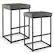 Front. Costway - 30" Barstools Set of 2 Upholstered Bar Height Chairs PU Leather w/Footrest - Grey + Black.
