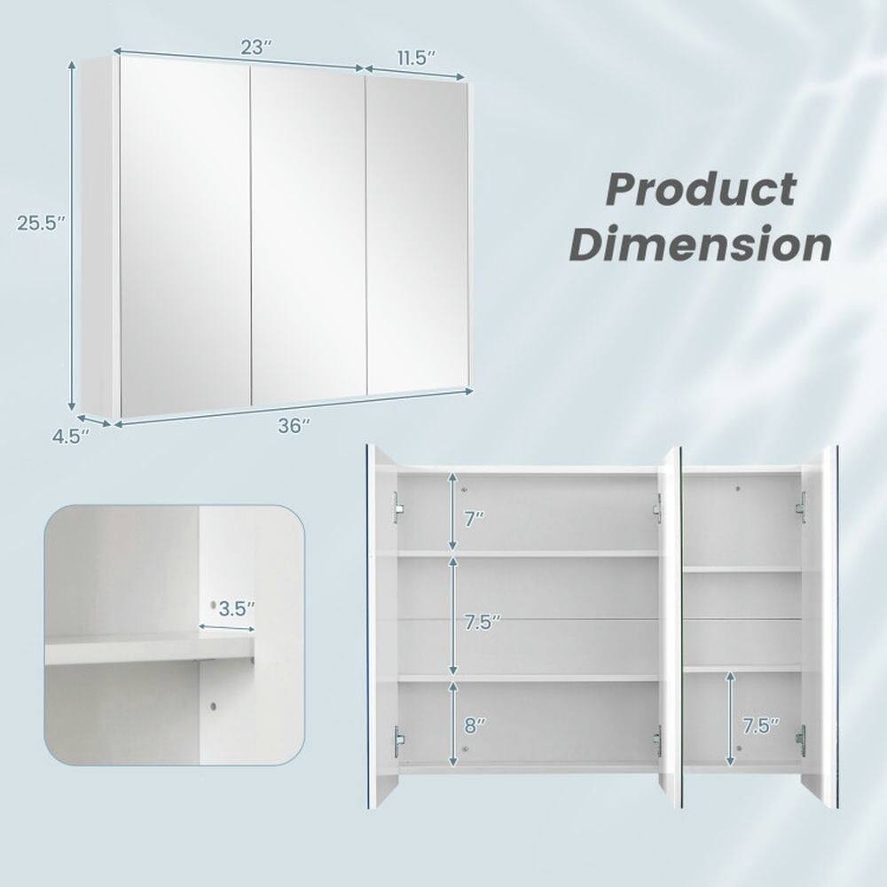 Product Dimension

23" x 11.5" x 25.5"  
4.5" x 36" x 7"  
3.5" x 7.5" x 8" x 7.5"