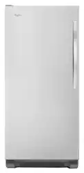 Whirlpool - SideKicks 17.7 Cu. Ft. Frost-Free Upright Freezer - Monochromatic Stainless Steel - Front_Zoom