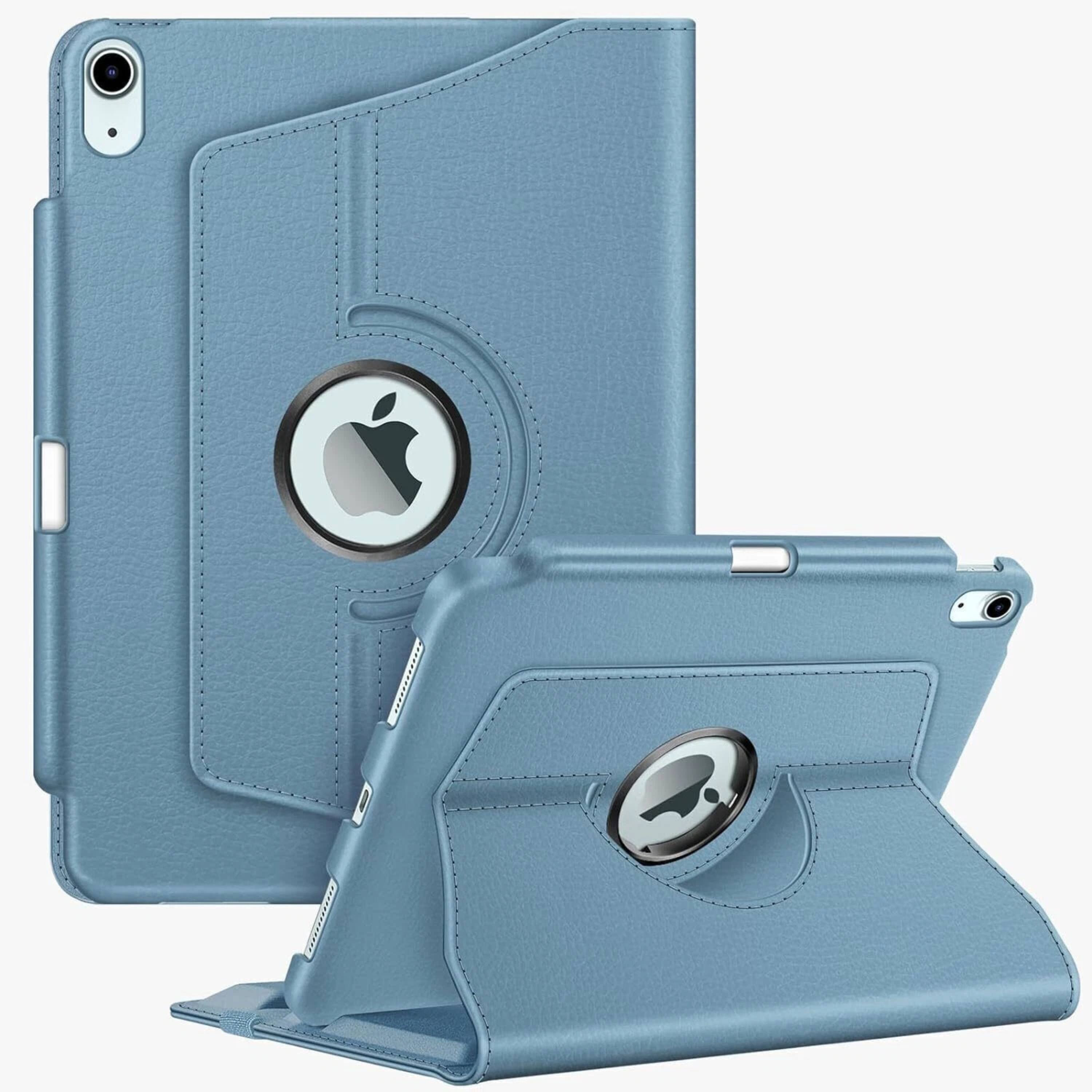 Kitcheniva - Rotating 360 Degree Stand Case For iPad Air 13 Inch M3 2025 With Pencil Holder - Ocean Blue