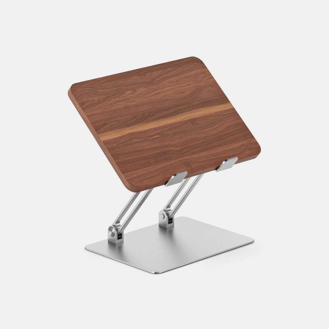 Angle. Branch Furniture - Adjustable Laptop Stand – Sleek, Ergonomic Design for Perfect Viewing Angle & Comfort - Walnut.