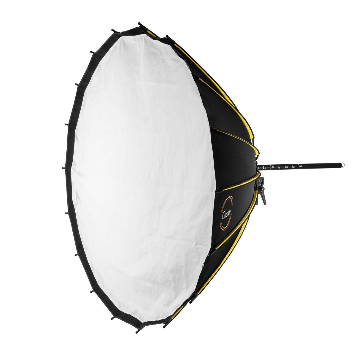Alt View 3. Glow - Glow Profond Quick-Open 55" Parabolic Softbox w/Focusing Rod System (144cm).