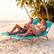 Alt View 1. Costway - Costway Patio Tanning Chair,Folding Beach Lounge Chair with 5-Position Adjustable Backrest - Mint Green.