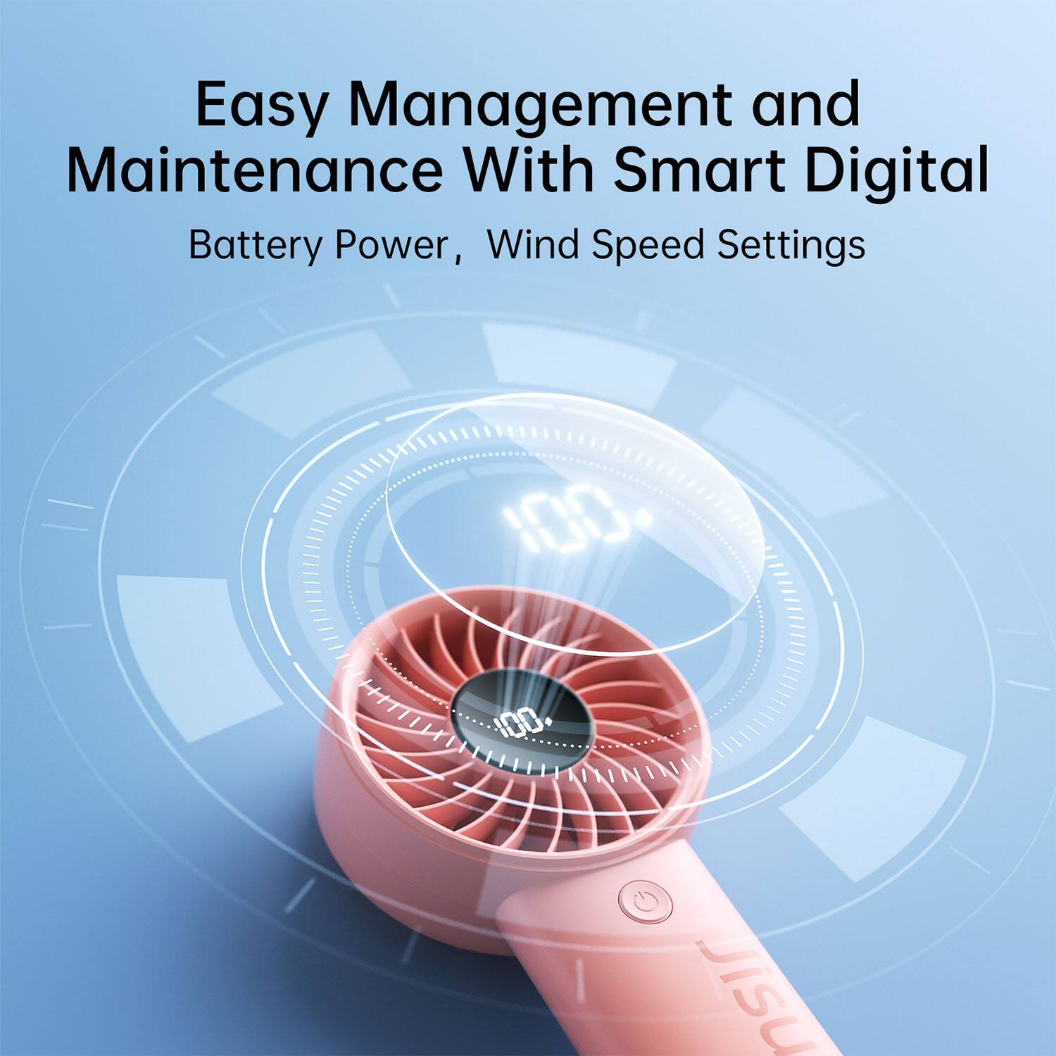Easy Management and Maintenance With Smart Digital Battery Power, Wind Speed Settings