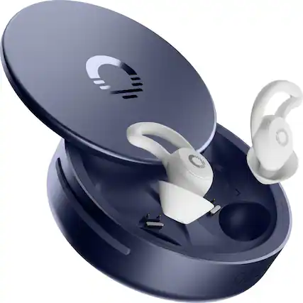Alt View 1. Ozlo - Ozlo-Sleepbuds 2–Nois-Masking Sleep In-Ear Wirerless, Bluetooth E-Buds, Side Sleeper Cmft, Snore Blkg, 14-Hr Bty., - Wht - Blue.