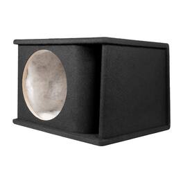 QPower - 12" Single Horn Ported Subwoofer Box Enclosure, 5/8" MDF, Carpet - Black