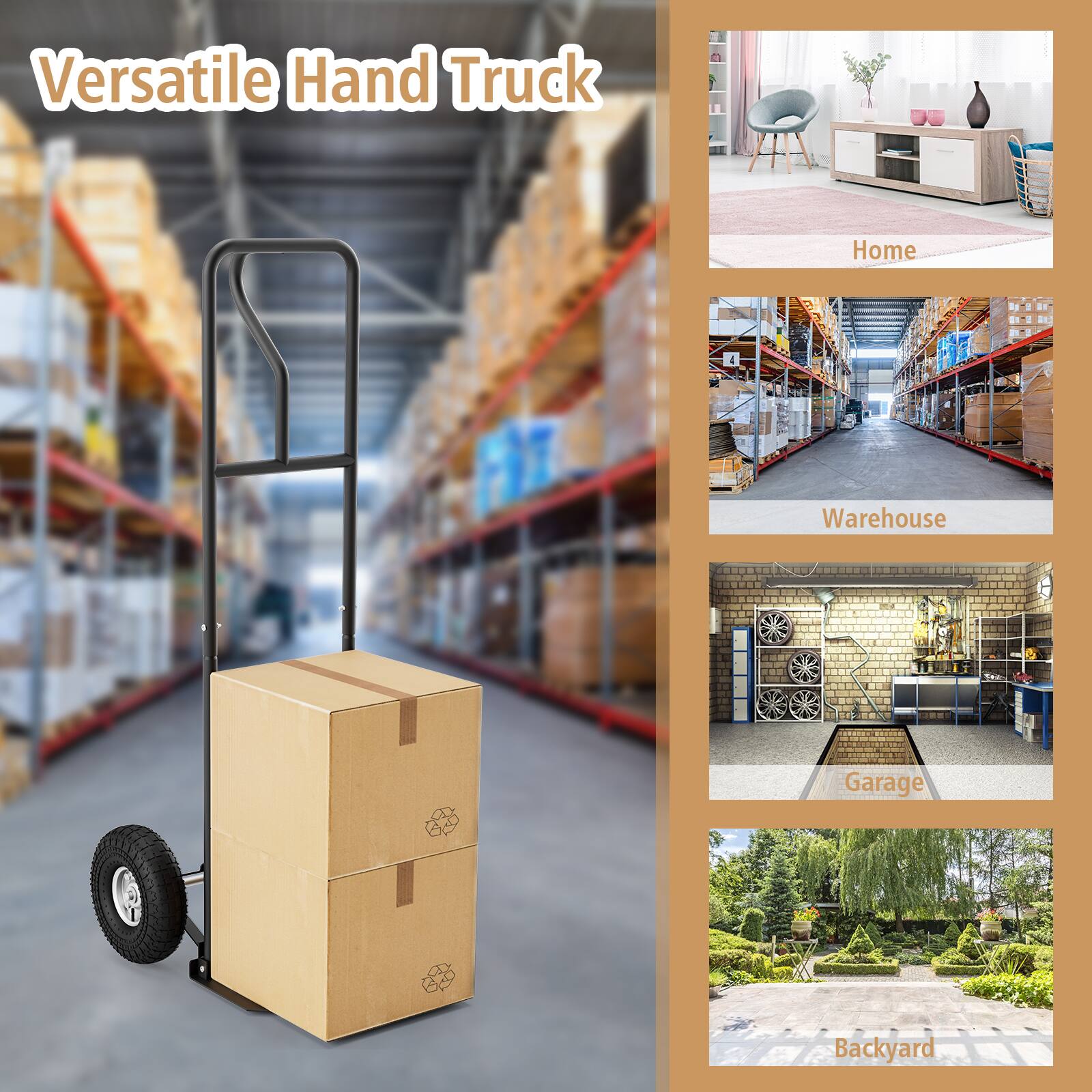 Versatile Hand Truck: A Home, Warehouse, Garage, and Backyard Essential.
