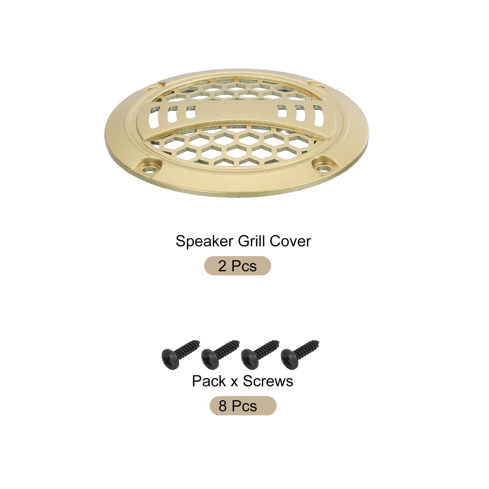 Speaker Grill Cover 2 Pcs Pack x Screws 8 Pcs