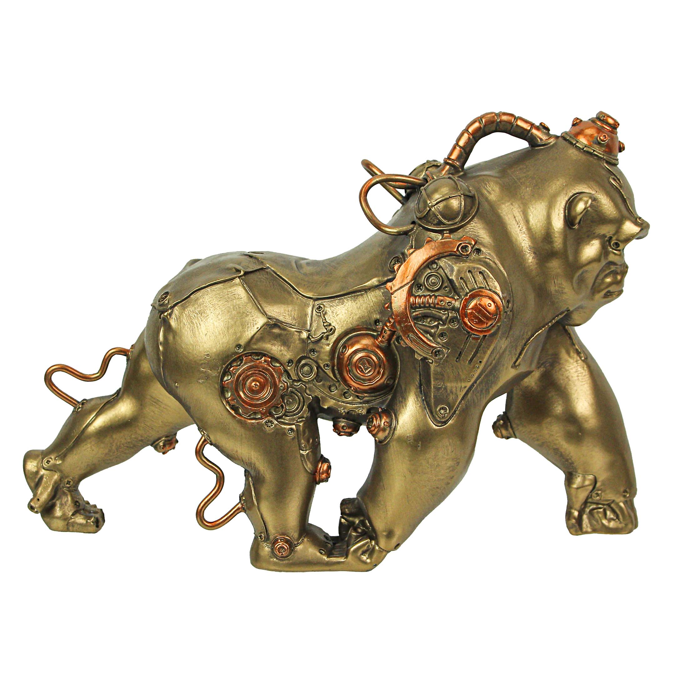Alt View 2. Zeckos - Resin Bronze Finish Steampunk Gorilla Sculpture Home Decor Statue Figurine Art - Bronze.