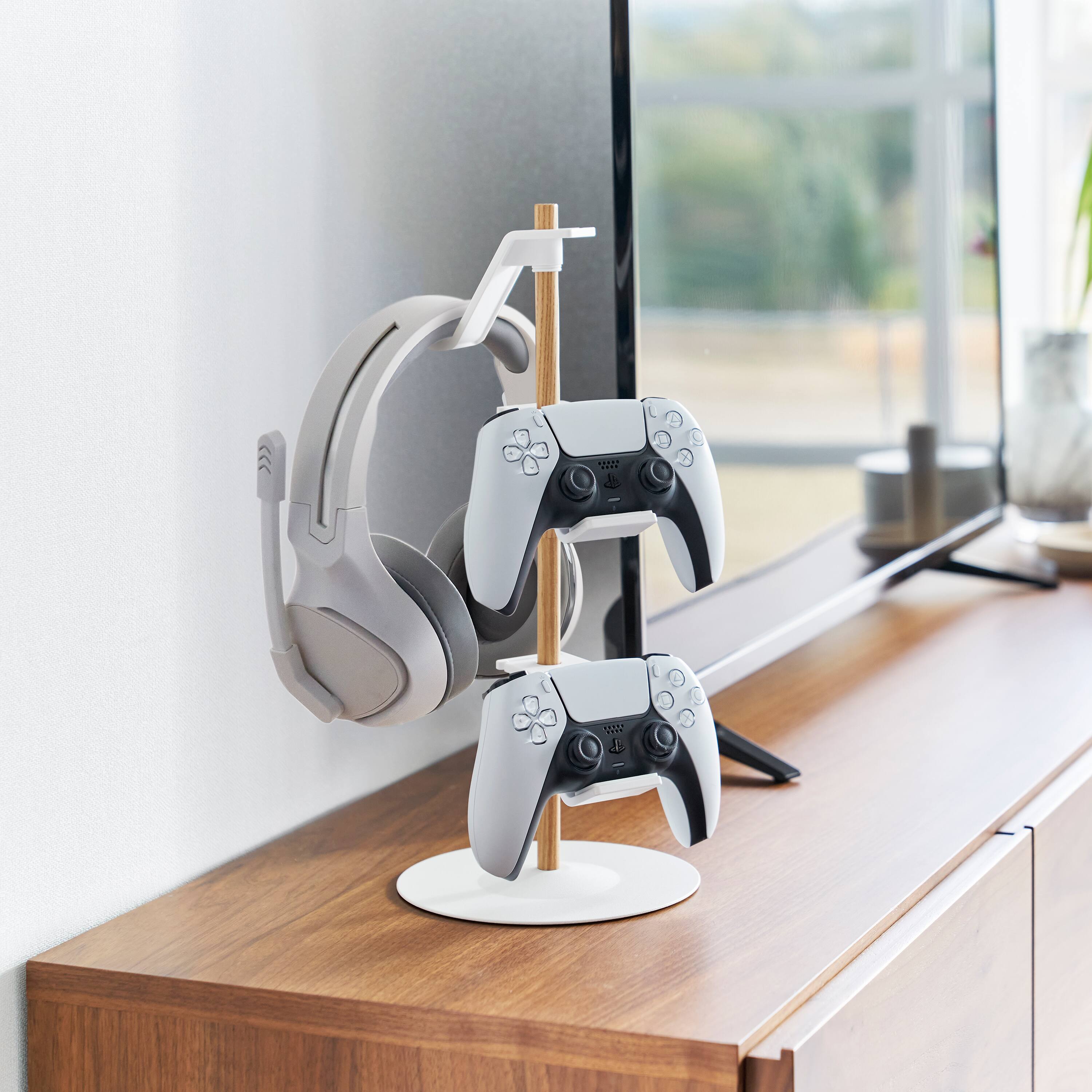 Alt View 4. Yamazaki Home - Controller Stand - Steel + Wood.