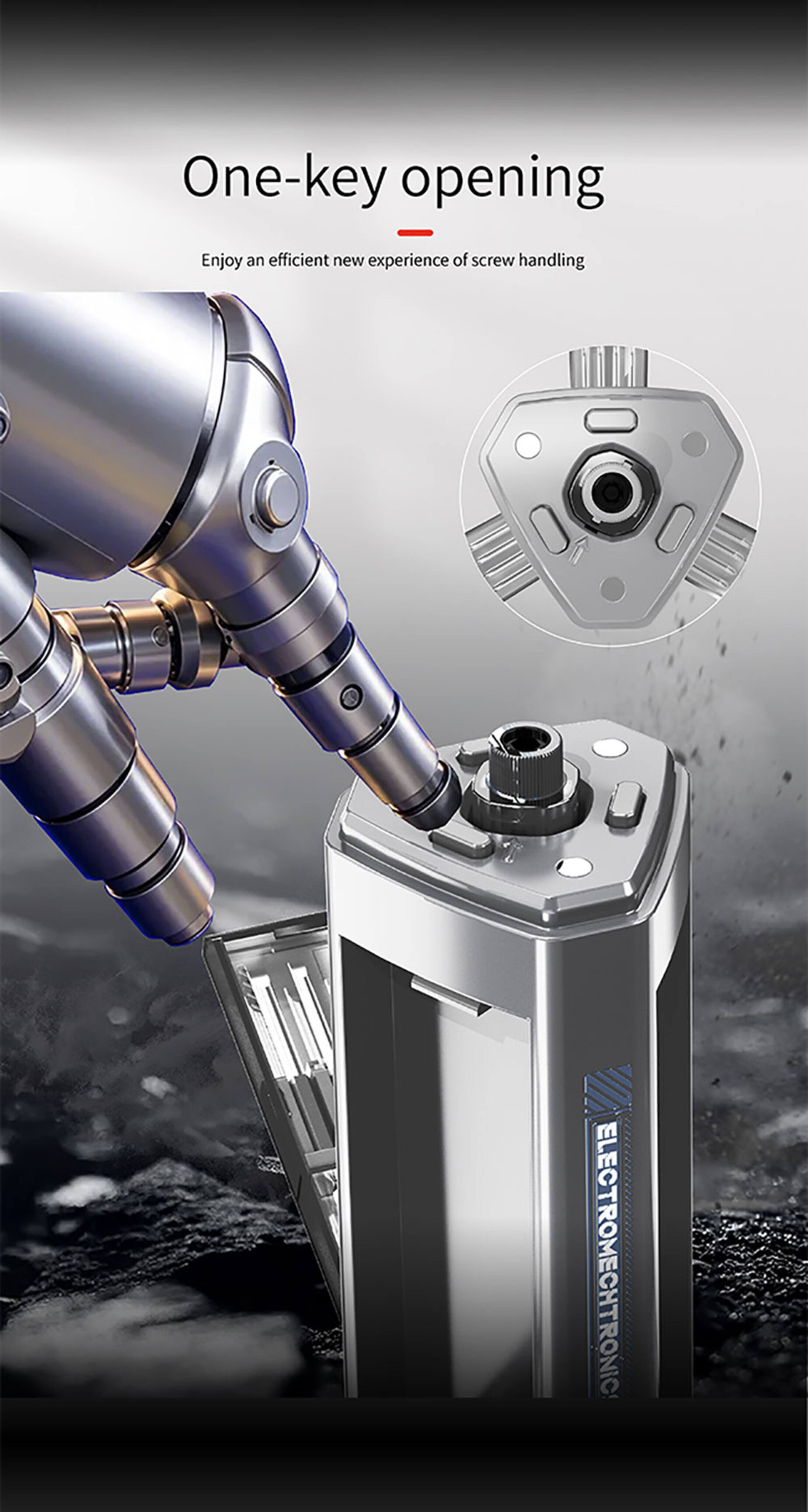 One-key opening  
Enjoy an efficient new experience of screw handling  
ELECTROMECHTRONIC