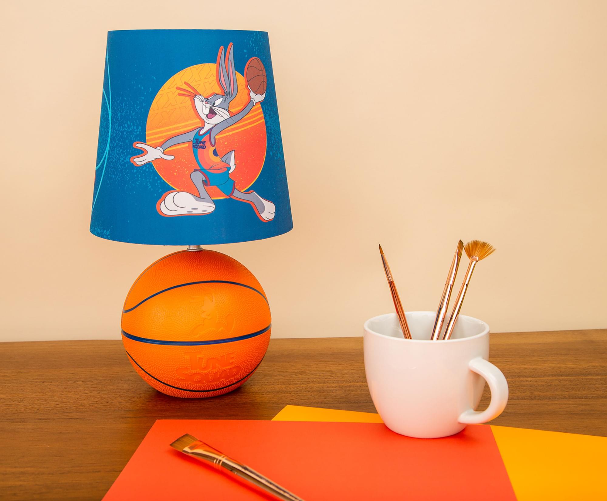Alt View 10. Ukonic - Space Jam 2 Tune Squad Basketball 3D Desk Lamp | 14 Inches Tall - Orange.