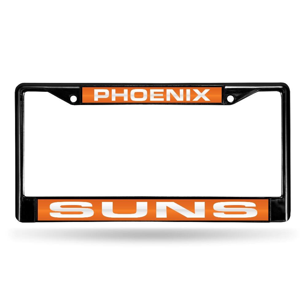 Rico Industries - Phoenix Suns NBA Black Metal Laser Cut License Plate Frame - Multi