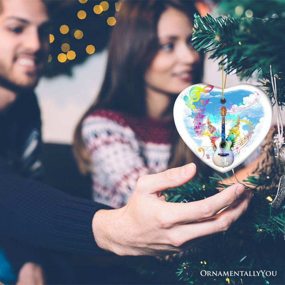 Alt View 1. OrnamentallyYou - Harmonious Music from a Guitar Ornament Colorful and Musical Souvenir Musician Gift - Multi-colored.