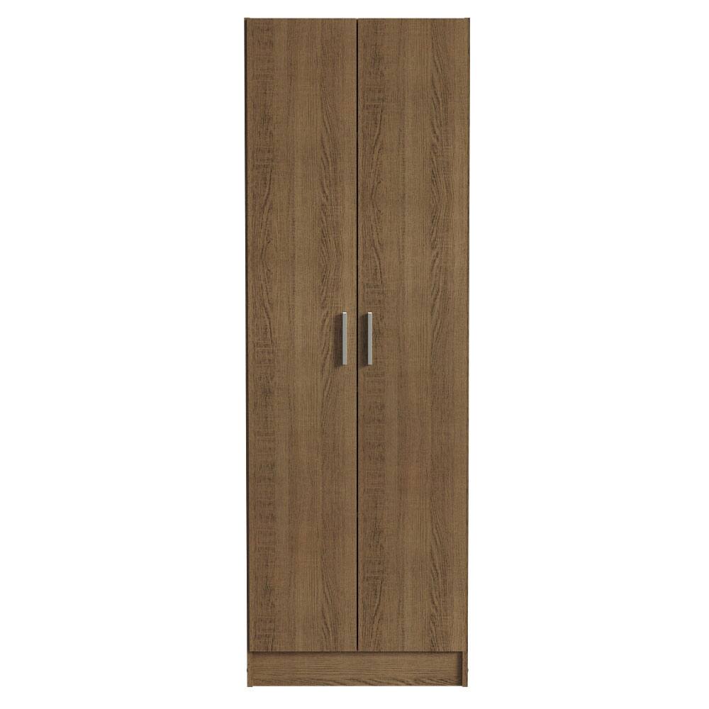 Alt View 5. Madesa - Madesa Wardrobe with 2 Doors and 4 Utility Shelves 23"L - Rustic - Brown.