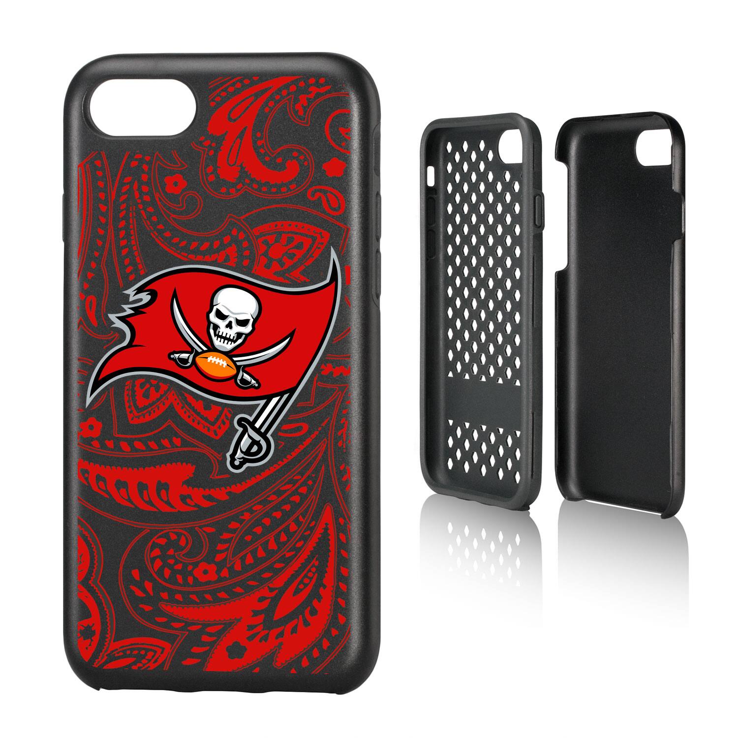 Alt View 3. Keyscaper - Tampa Bay Buccaneers iPhone Rugged Paisley Design Case - 13 - Multicolor.
