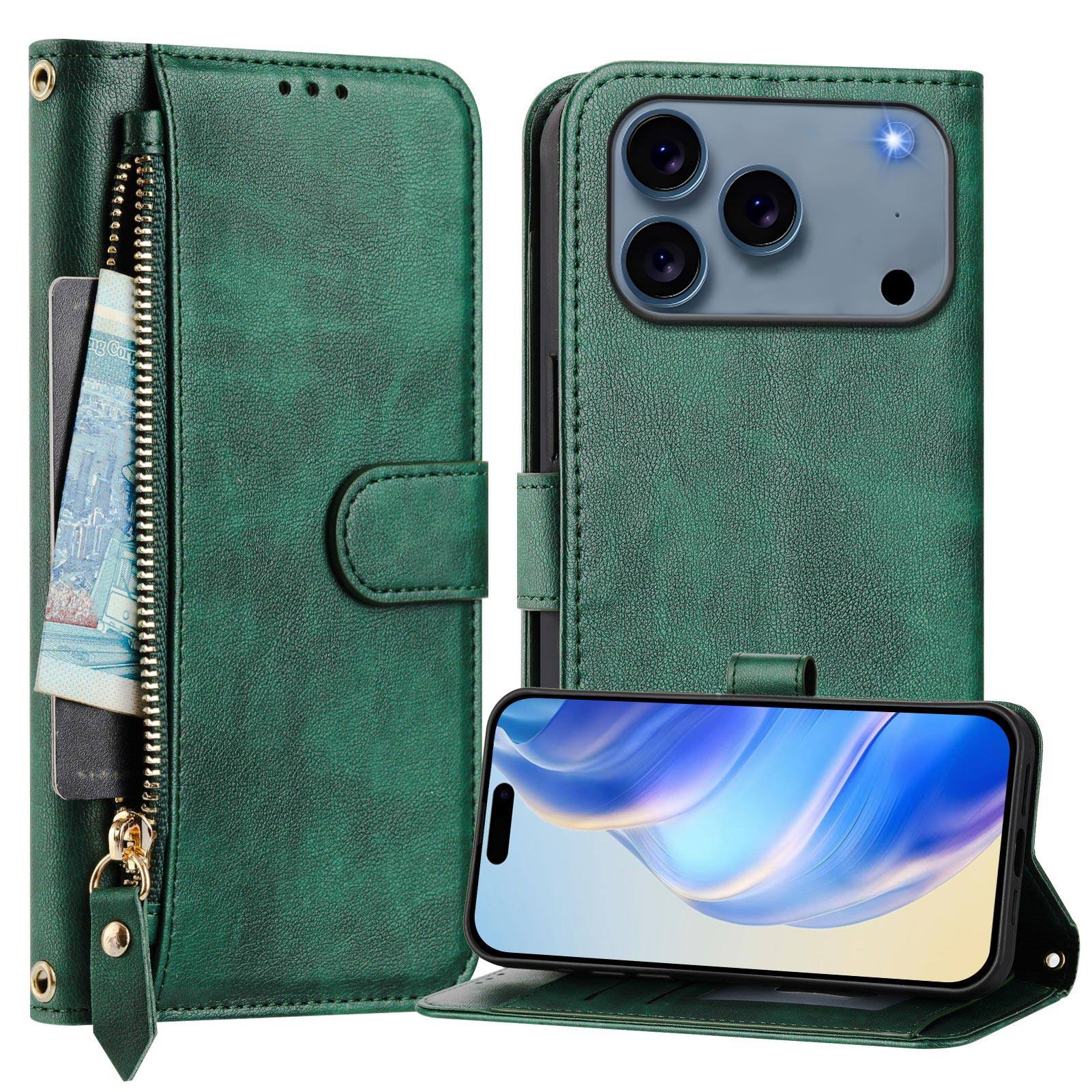 UUCOVER Zipper Wallet Case for iPhone 18 Pro Max Magnetic PU Leather ...