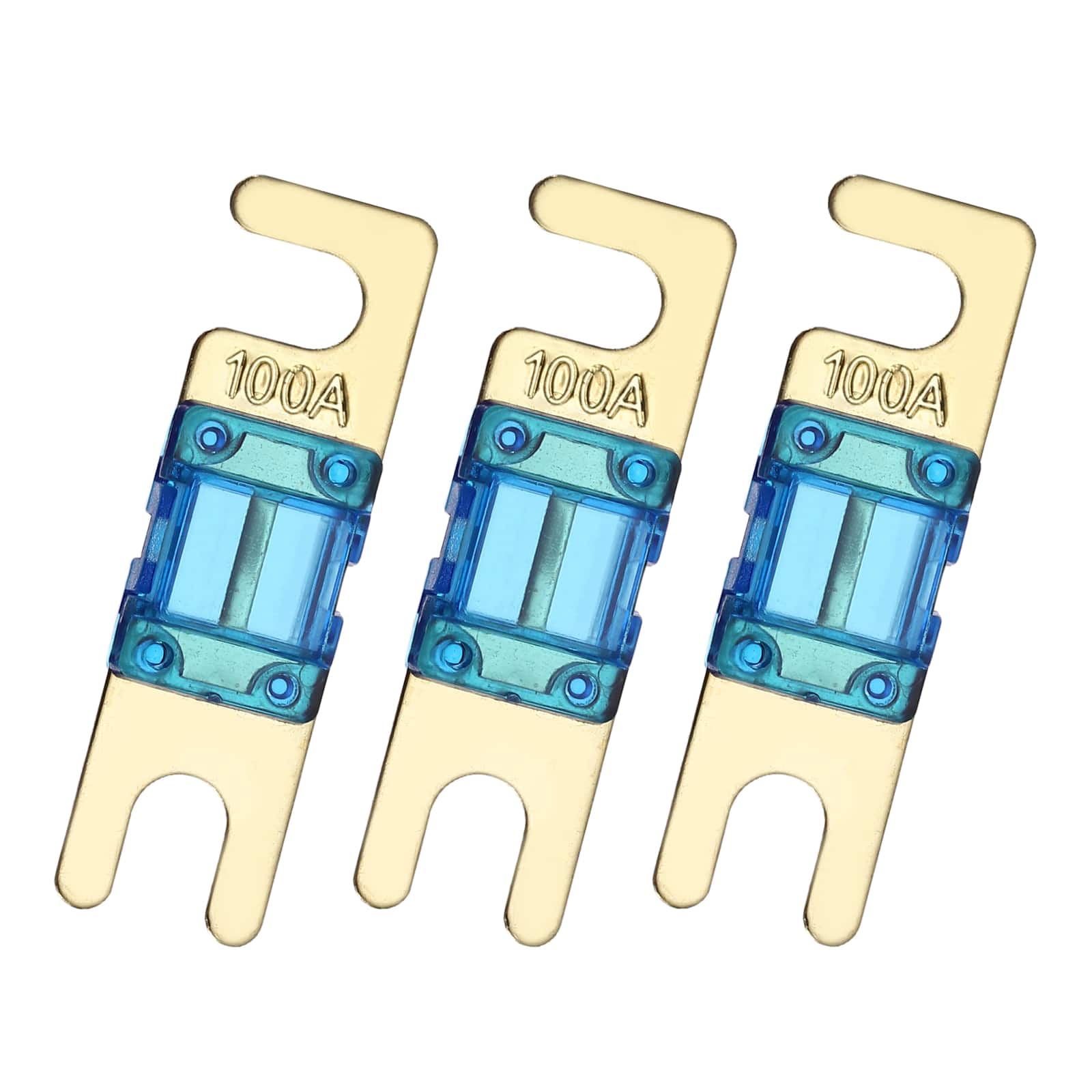 Unique Bargains - 3pcs 100A 125V Mini ANL Fuse Replacement, Electrical Protection Blade Fuse for Automotive Marine Audio Video System - Blue price history on PriceWatchPro