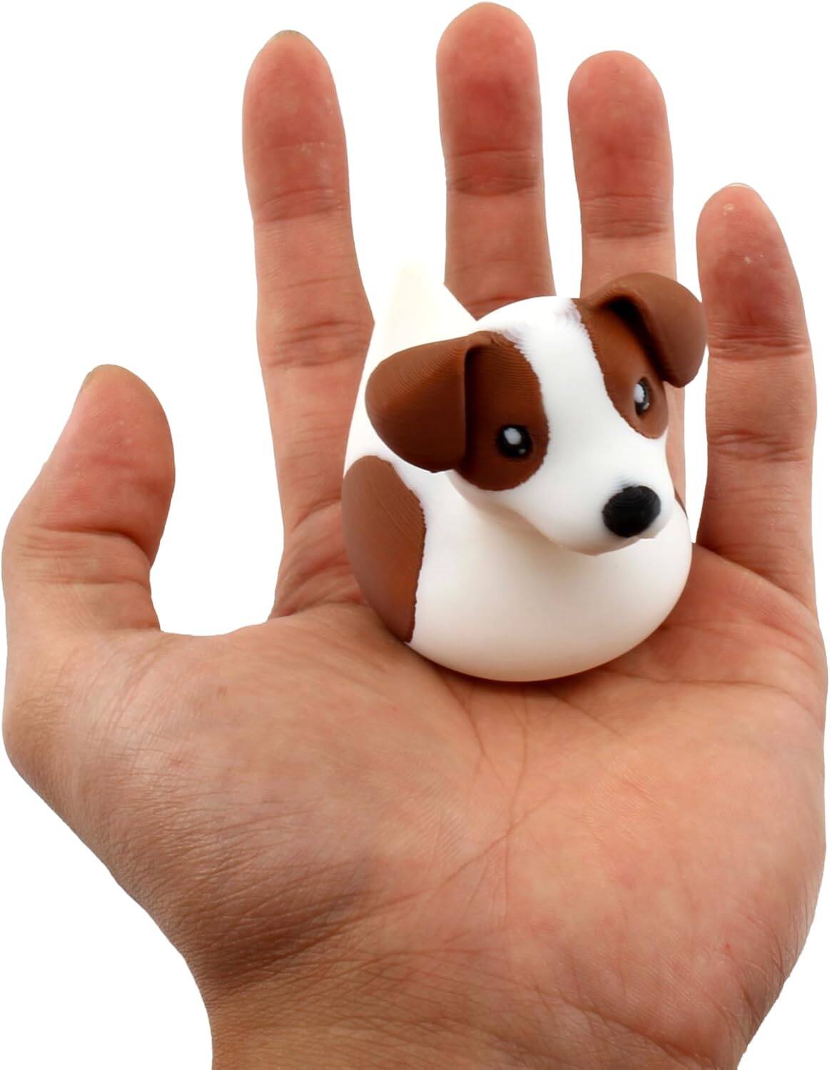 Back. JuzToys - Jack Russell Terrier Duck Figurine, 4x4 Ducking, Fun Car Dashboard Accessory, Unique Dog Ducks for Cars by PowerTRC - White|Browm.
