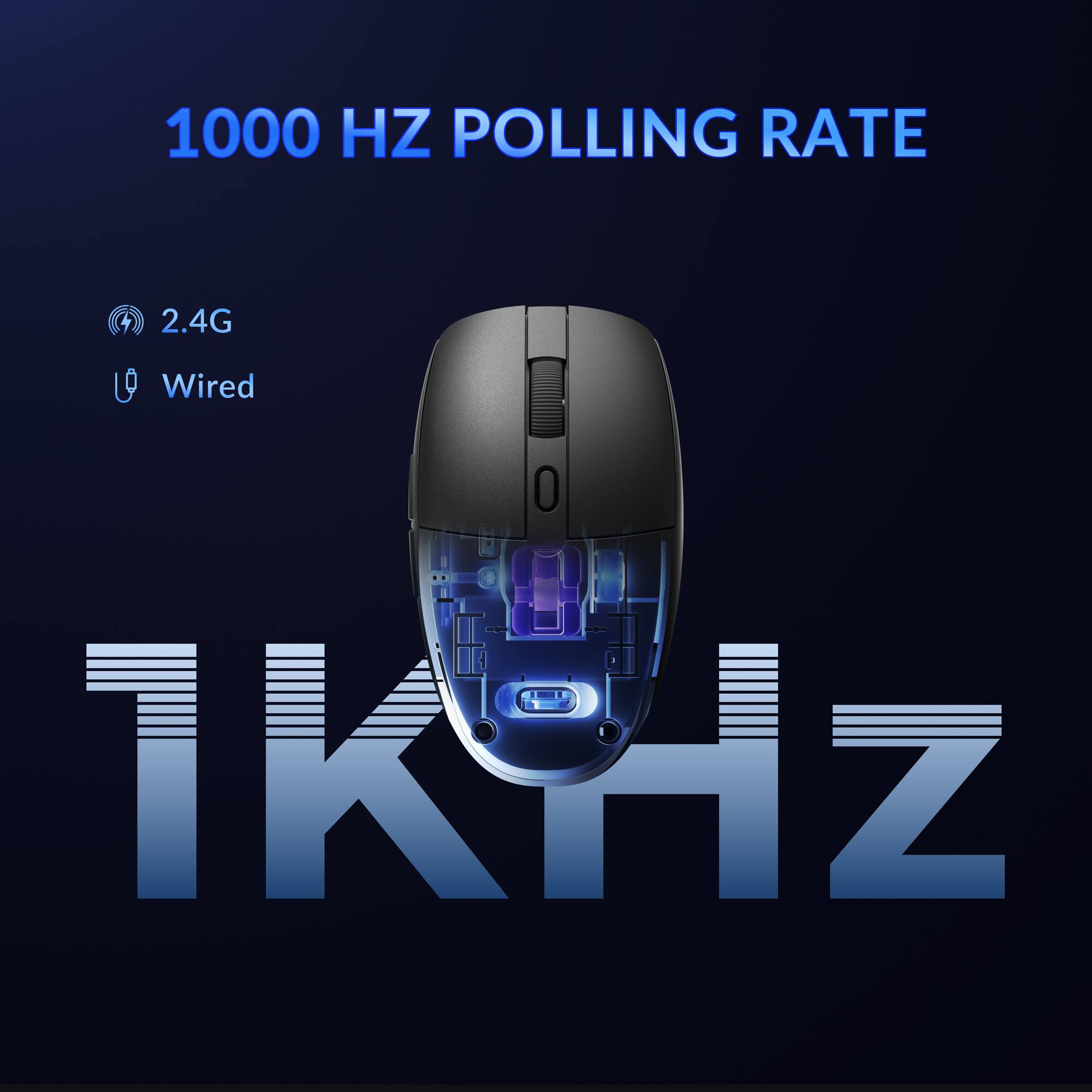 1000 HZ POLLING RATE

2.4G
Wired

1KHZ