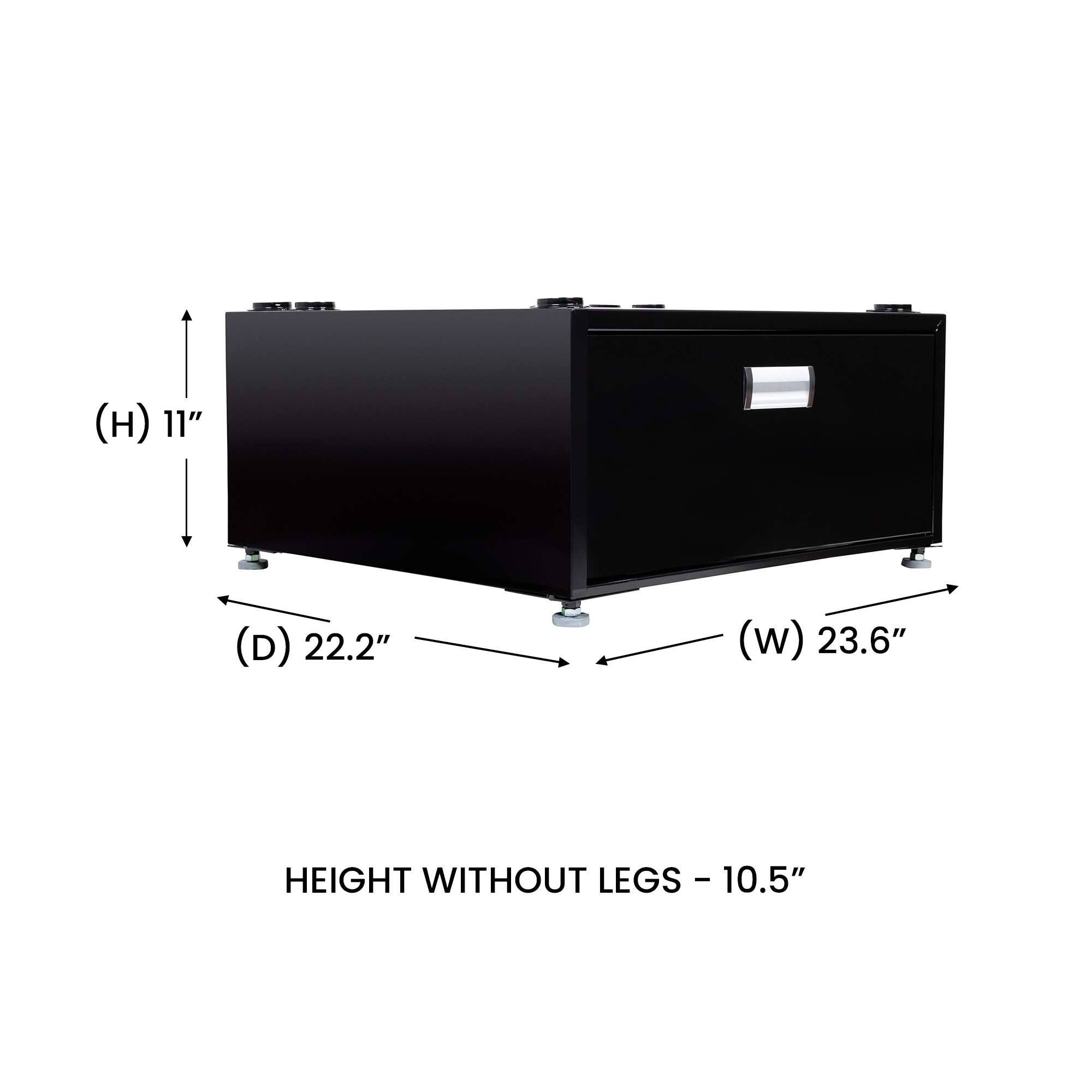 (H) 11"  
(D) 22.2"  
(W) 23.6"  

HEIGHT WITHOUT LEGS - 10.5"