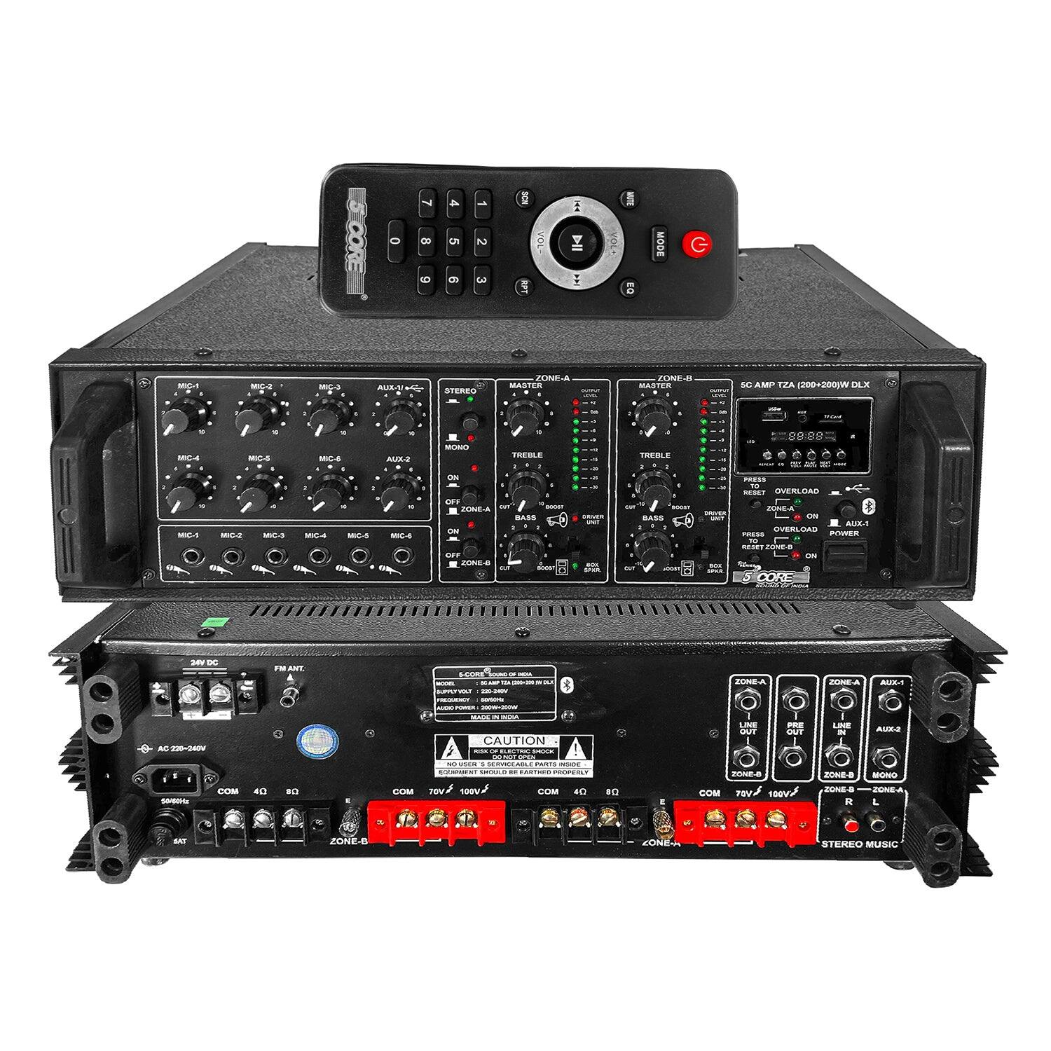 5 CORE - Amp 500W Amplifier Home Audio PA Bass DJ Stereo Receiver Rack Mount Passive Speaker Amplificador