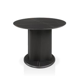 Furniture of America - Elara Iron Base Pedestal Round Dining Table - Black