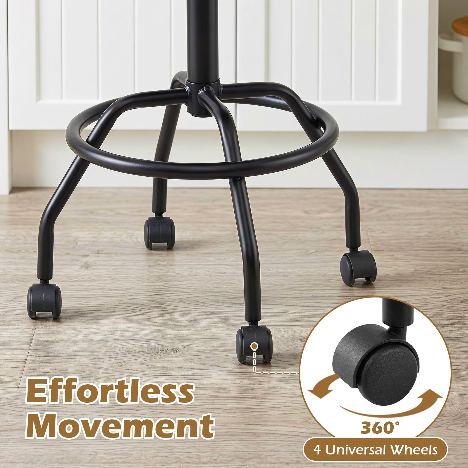 Effortless Movement  
360°  
4 Universal Wheels