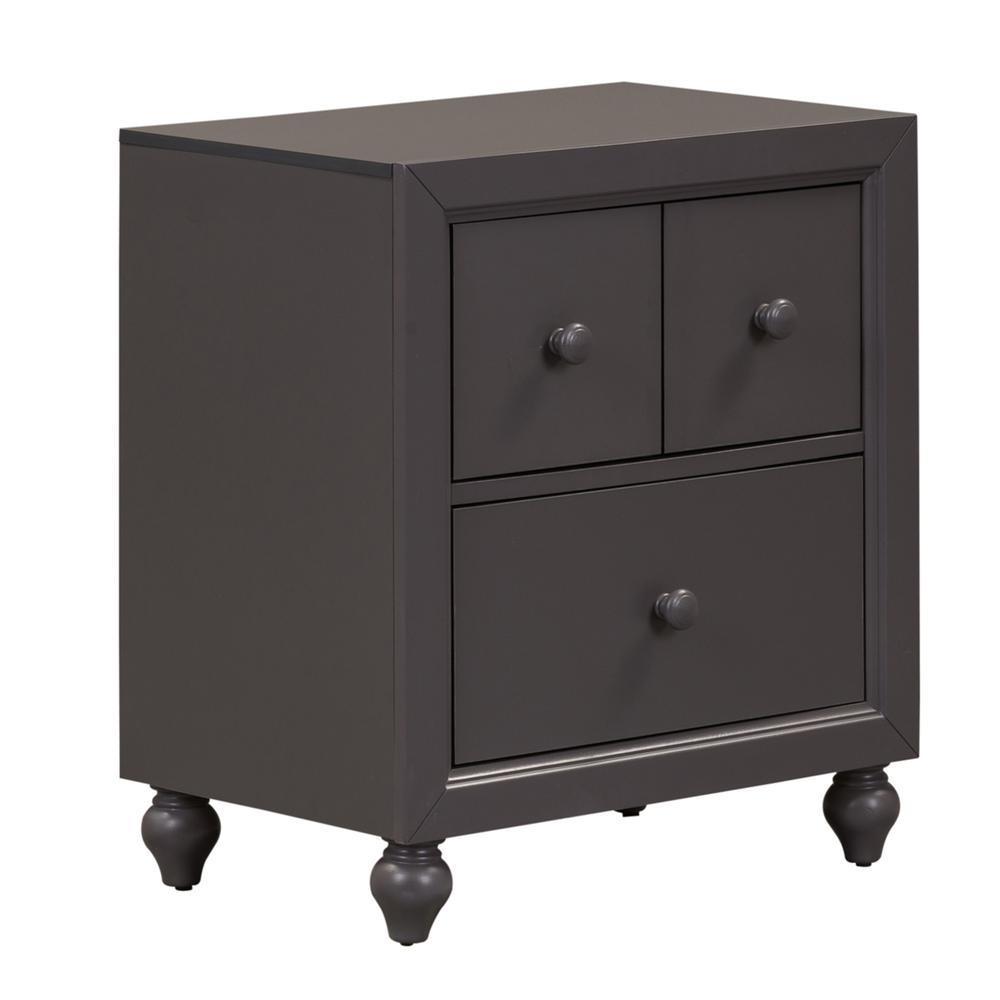 Back. Liberty Furniture Industries - Cottage View Night Stand in Dark Gray - Gray.