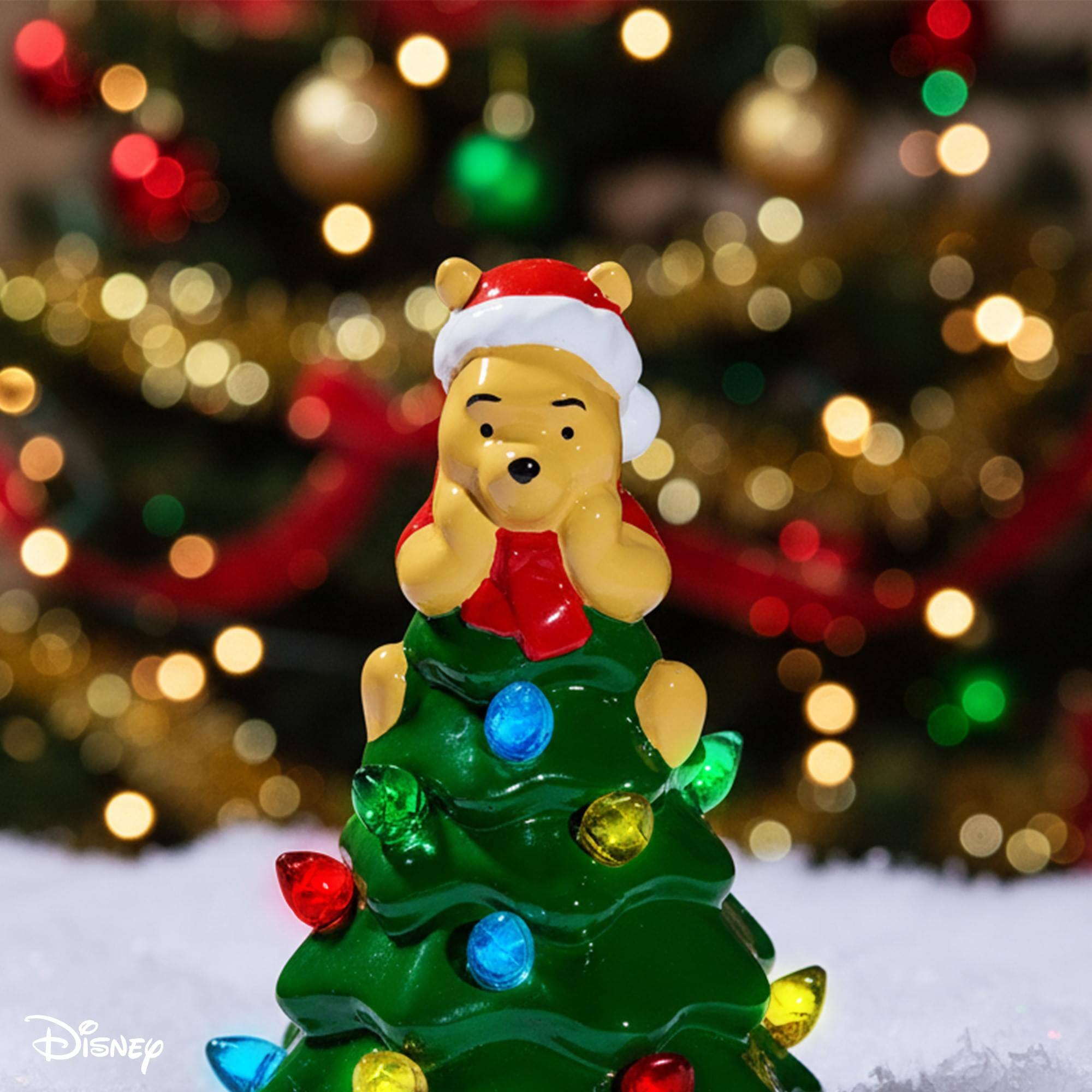 Alt View 4. Ukonic - Disney Winnie The Pooh Light-Up Ceramic Christmas Tree | 6 Inches Tall - Green.