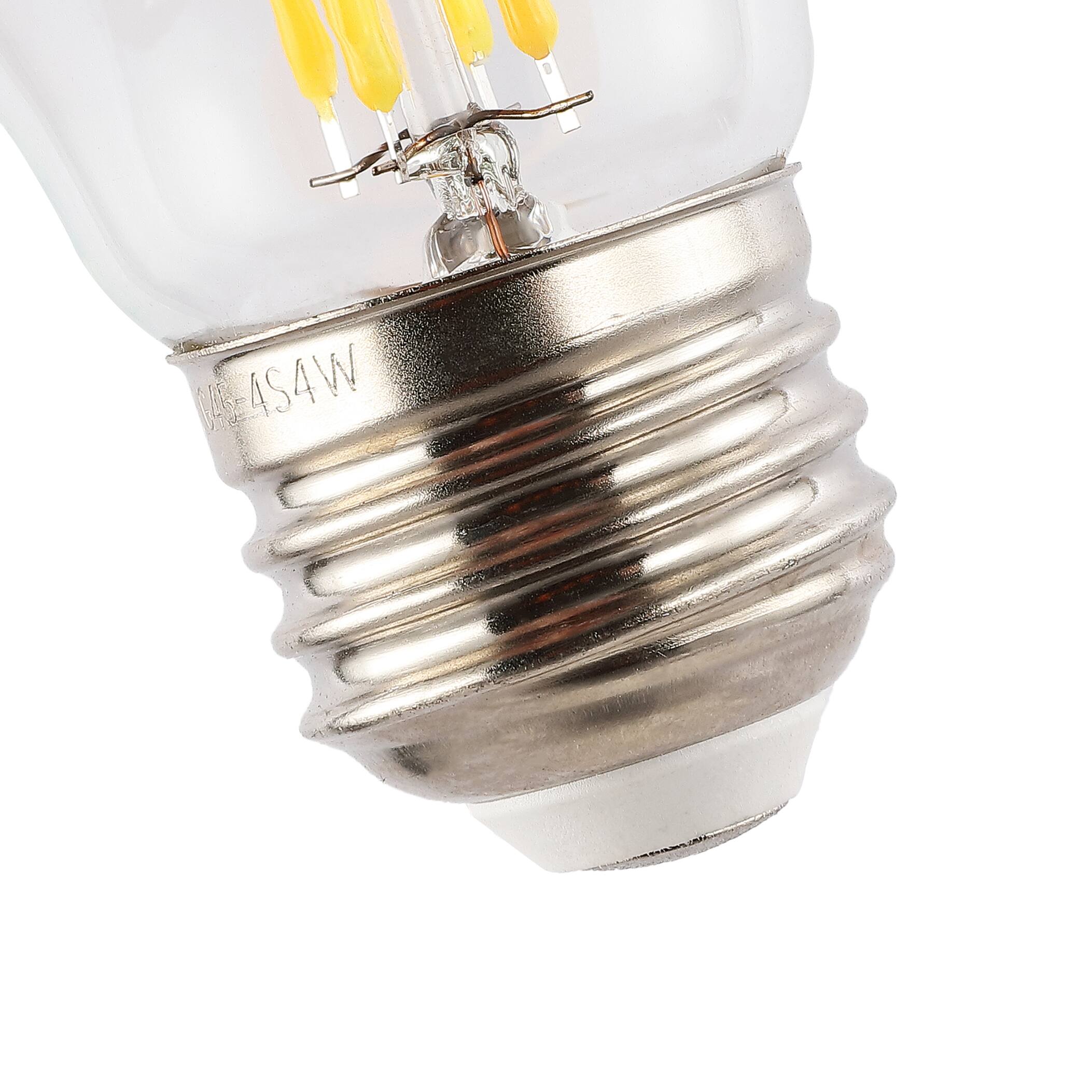 Alt View 4. Jonathan Y - Classic Non-Dimmable G45-4W LED Edison Bulbs with E26 Base, 80+ CRI, Warm White 2700K, 420 Lumens, Clear (Pack of 6) - Clear.