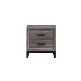 Global Furniture USA - Rustic Transitional Kate Foil Grey Nightstand, Foil Grey - Gray