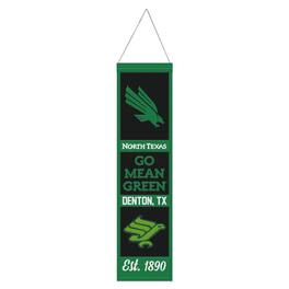 WinCraft - North Texas Mean Green 8" x 32" Wool Evolution Banner - Multicolor