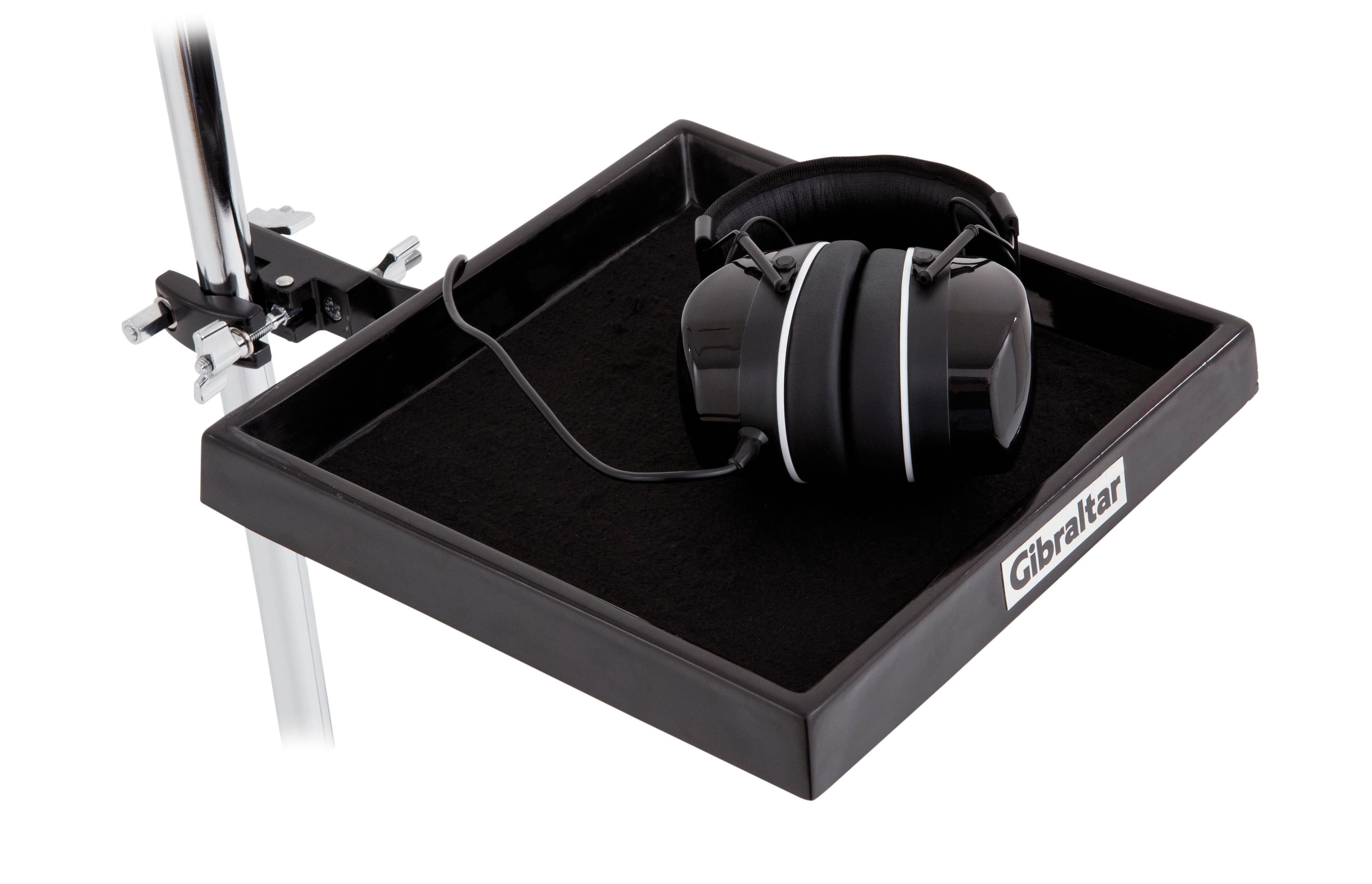 Gibraltar Hardware - 12" x 12" Workstation Fold Up Accessory Table with Felt Lined Surface & Hinged C Clamp, Fiberglass Utility Shelf