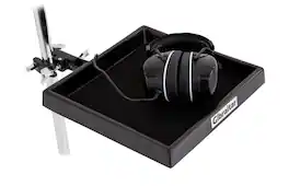 Gibraltar Hardware - 12" x 12" Workstation Fold Up Accessory Table with Felt Lined Surface & Hinged C Clamp, Fiberglass Utility Shelf