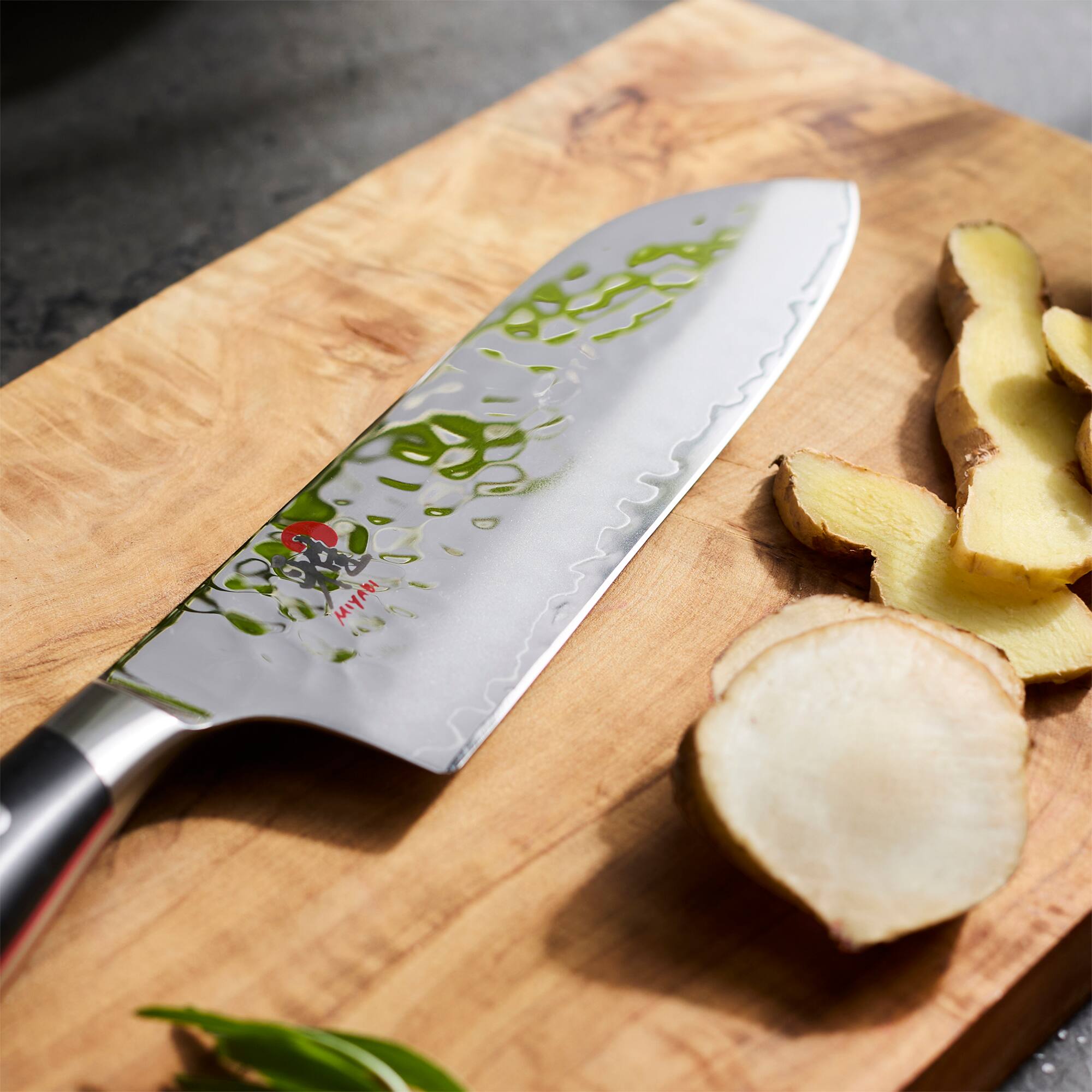 Alt View 4. Miyabi - Miyabi Hisho 5.5-inch Santoku Knife - Black.