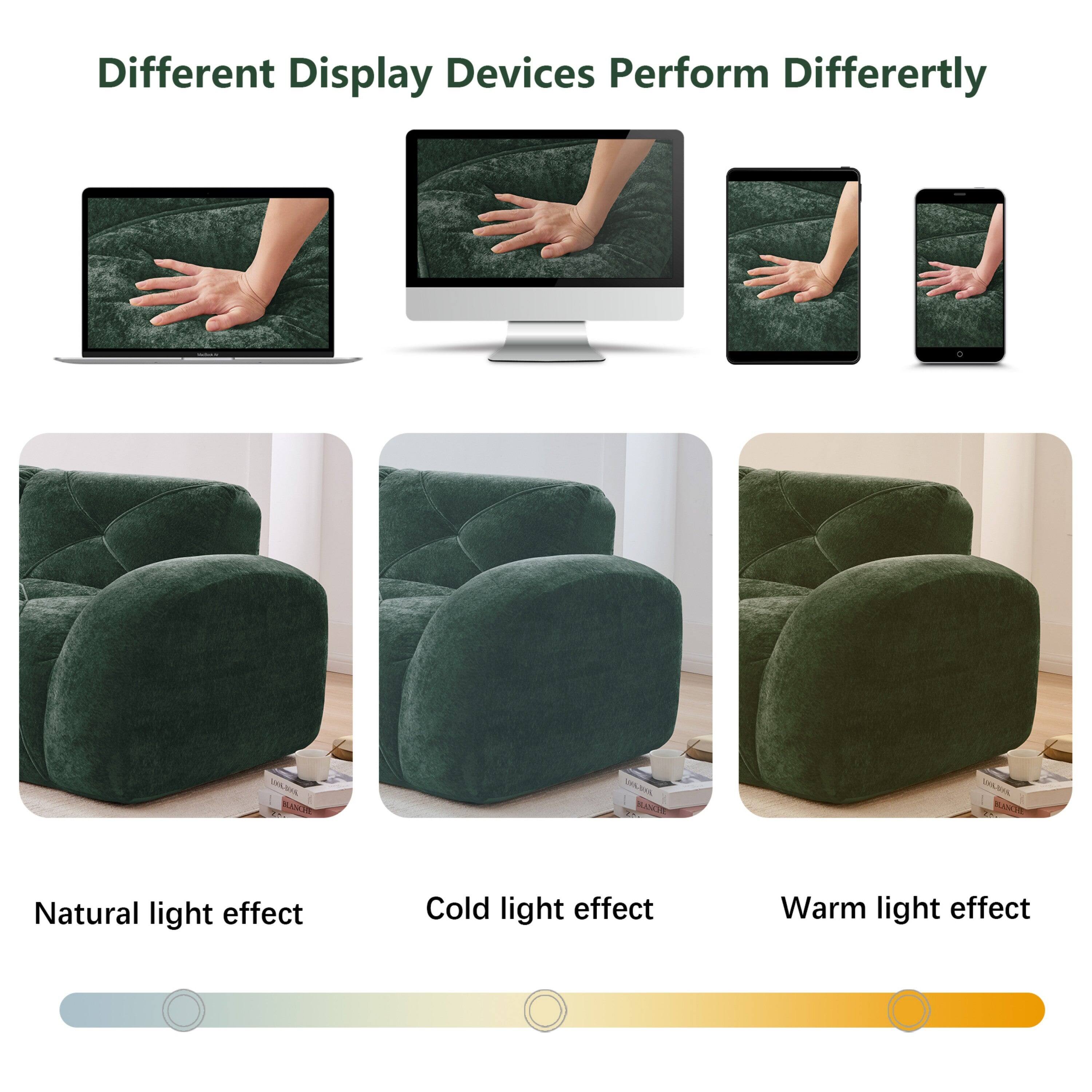 Different Display Devices Perform Differently

Natural light effect  
Cold light effect  
Warm light effect