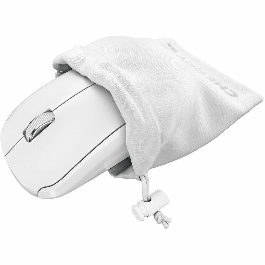 Alt View 4. CHERRY - CHERRY MW 2200 Compact Wireless Laptop Mouse - White, 3 Button, 1,300 dpi, Nano USB, Carrying Pouch - White.