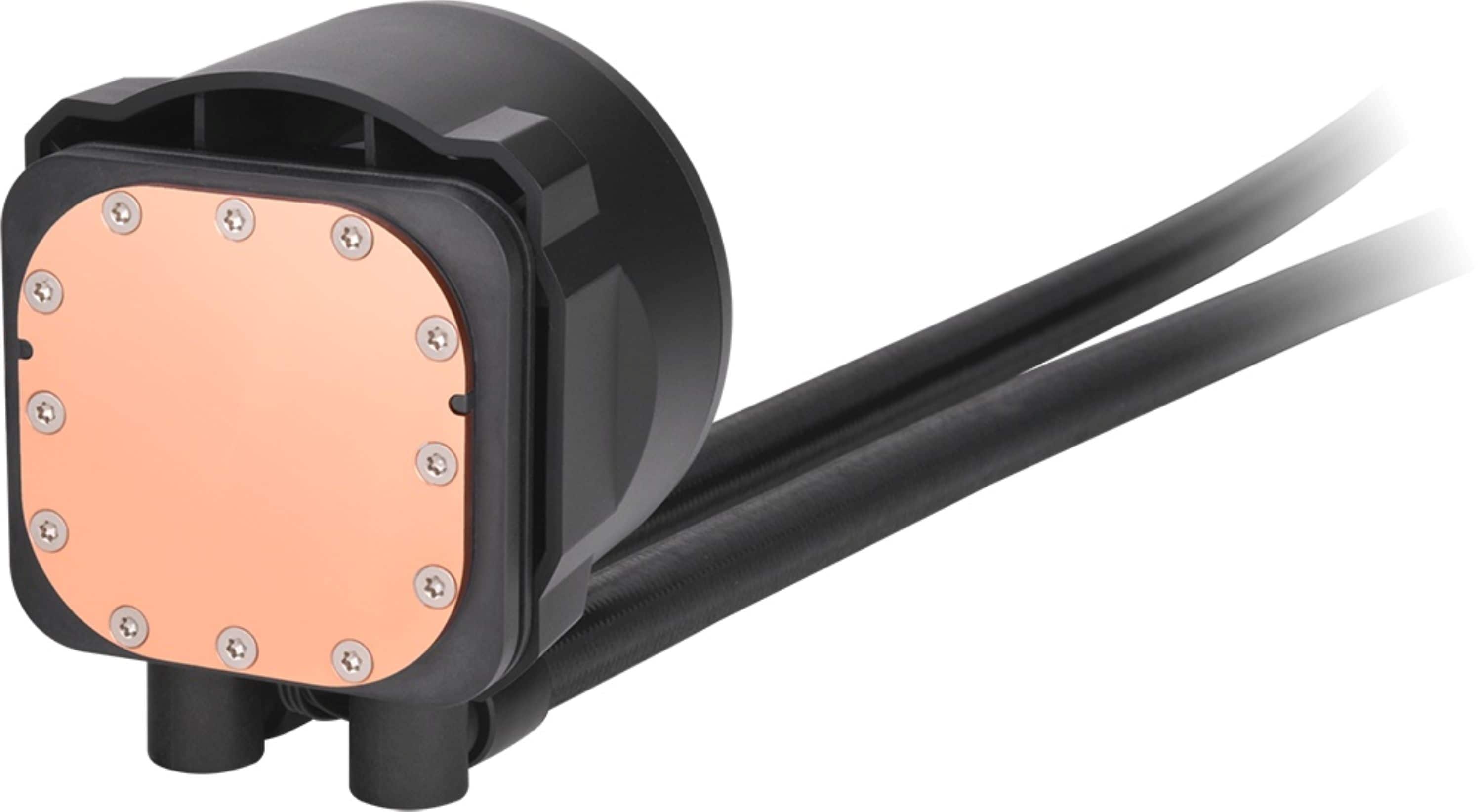 Alt View 15. Thermaltake - TH360 V2 ARGB Sync 360mm AIO Liquid Cooler (3x 120mm ARGB PWM Fans) with Mirror Rotating Cap Design - Black.