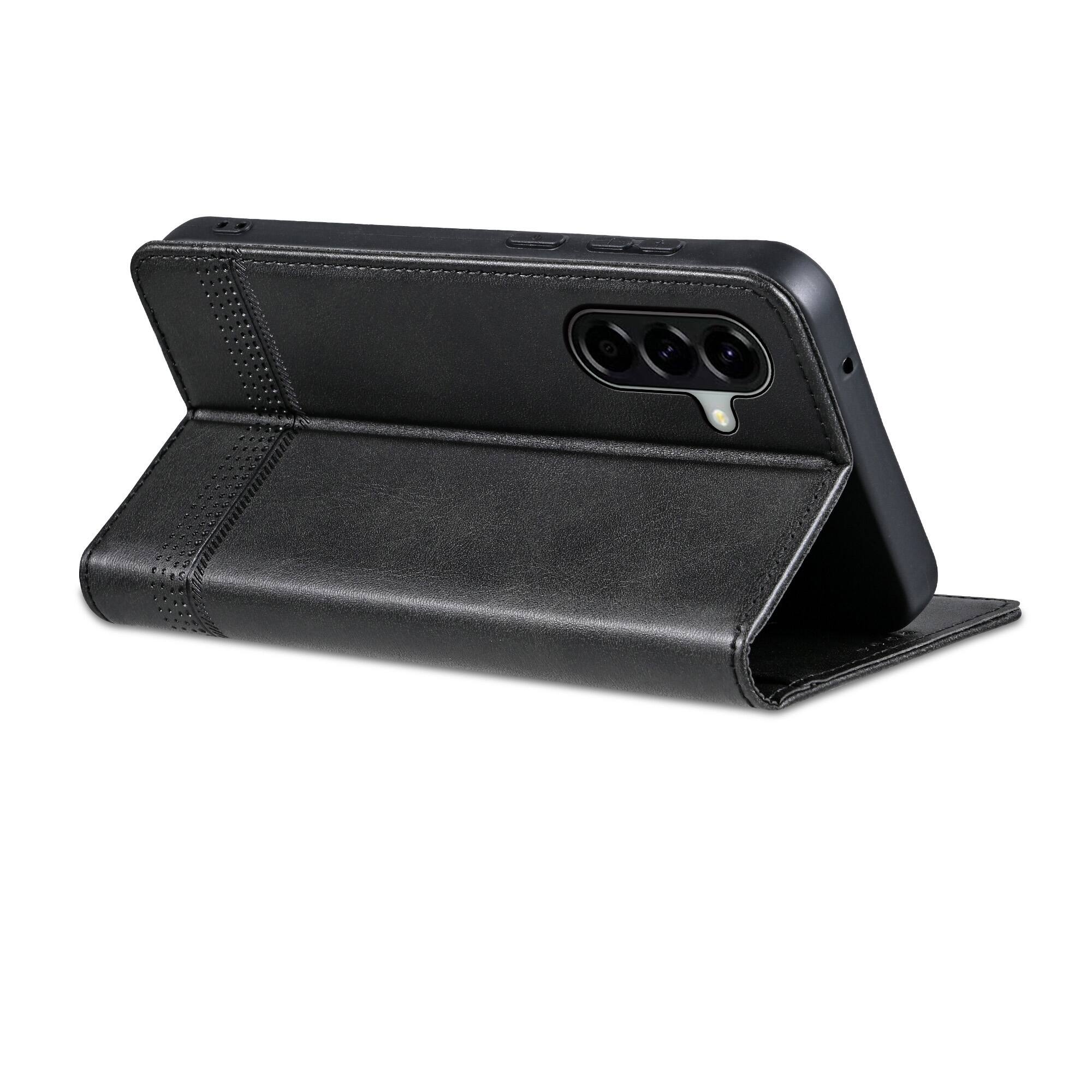 Alt View 2. Dteck - Dteck Magnetic Case for Samsung Galaxy A17 5G with Wallet Card Slots PU Leather Kickstand Flip Phone Cover - Black.