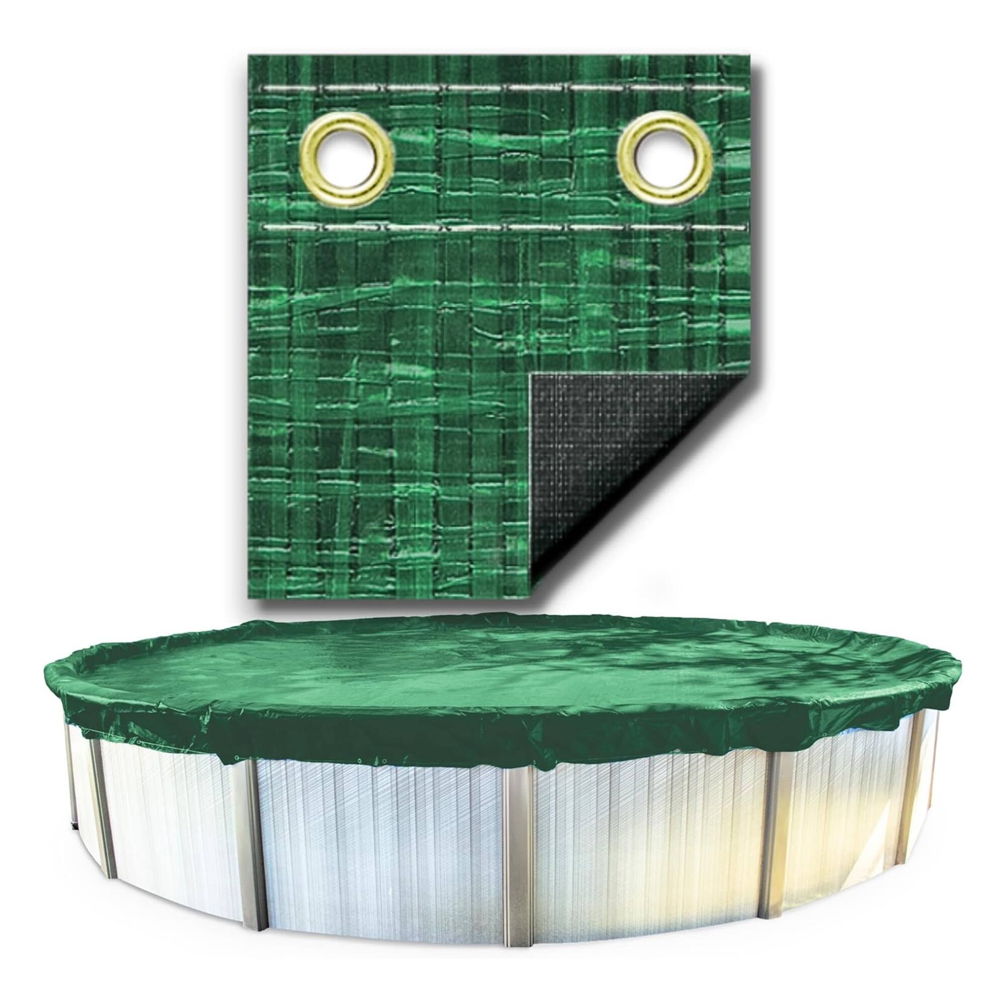 Front. Swimline - Swimline Hydrotools Ripstopper Winter Pool Cover for 21x43 Ft Above Ground Pool.