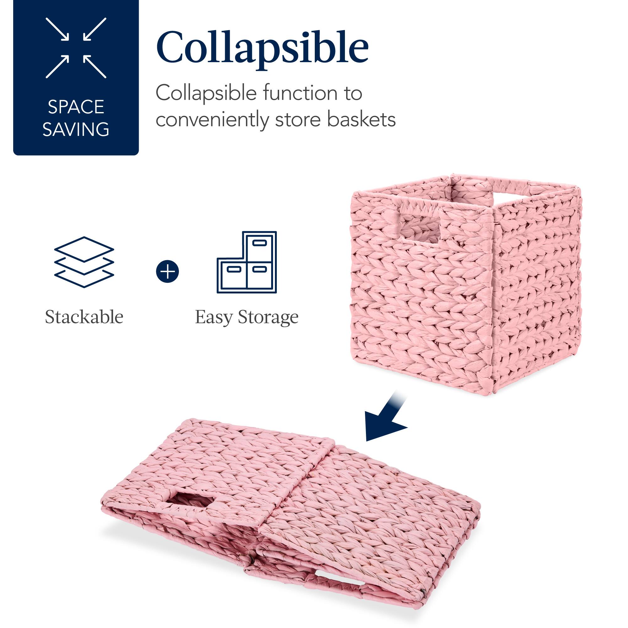 Collapsible

Collapsible function to conveniently store baskets

SPACE SAVING

Stackable + Easy Storage