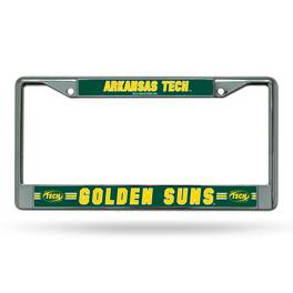 Rico Industries - Arkansas Tech University - 12" x 6" Standard Size - Chrome Metal License Plate Frame - Multi