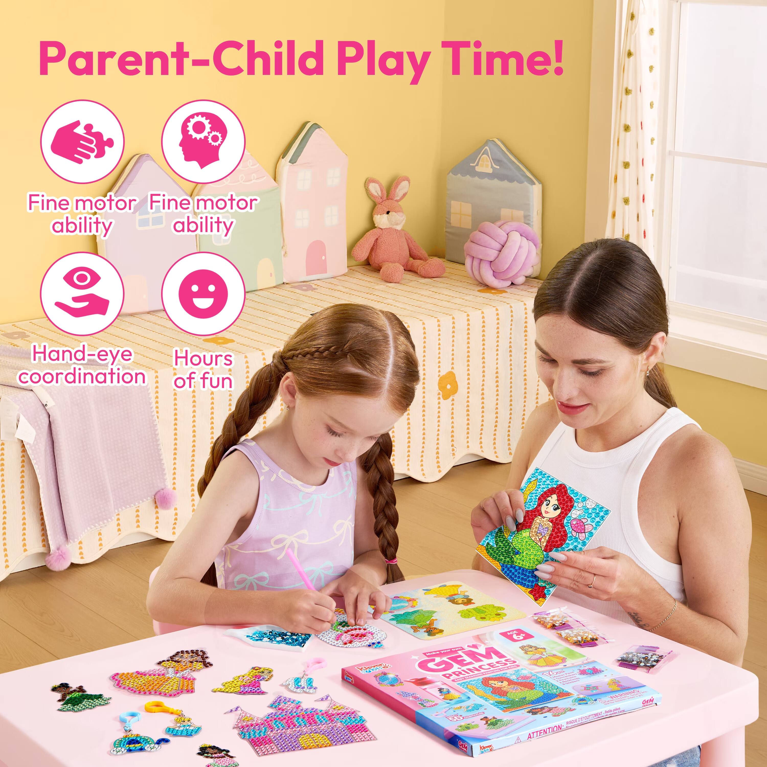 Parent-Child Play Time!

Fine motor ability
Fine motor ability
Hand-eye coordination
Hours of fun

6+ The PRINCESS 15% 1 Vitamino's CONNESTA ORN 1 Junger Total TOTAL H 1 RICKS ATTENTION Good