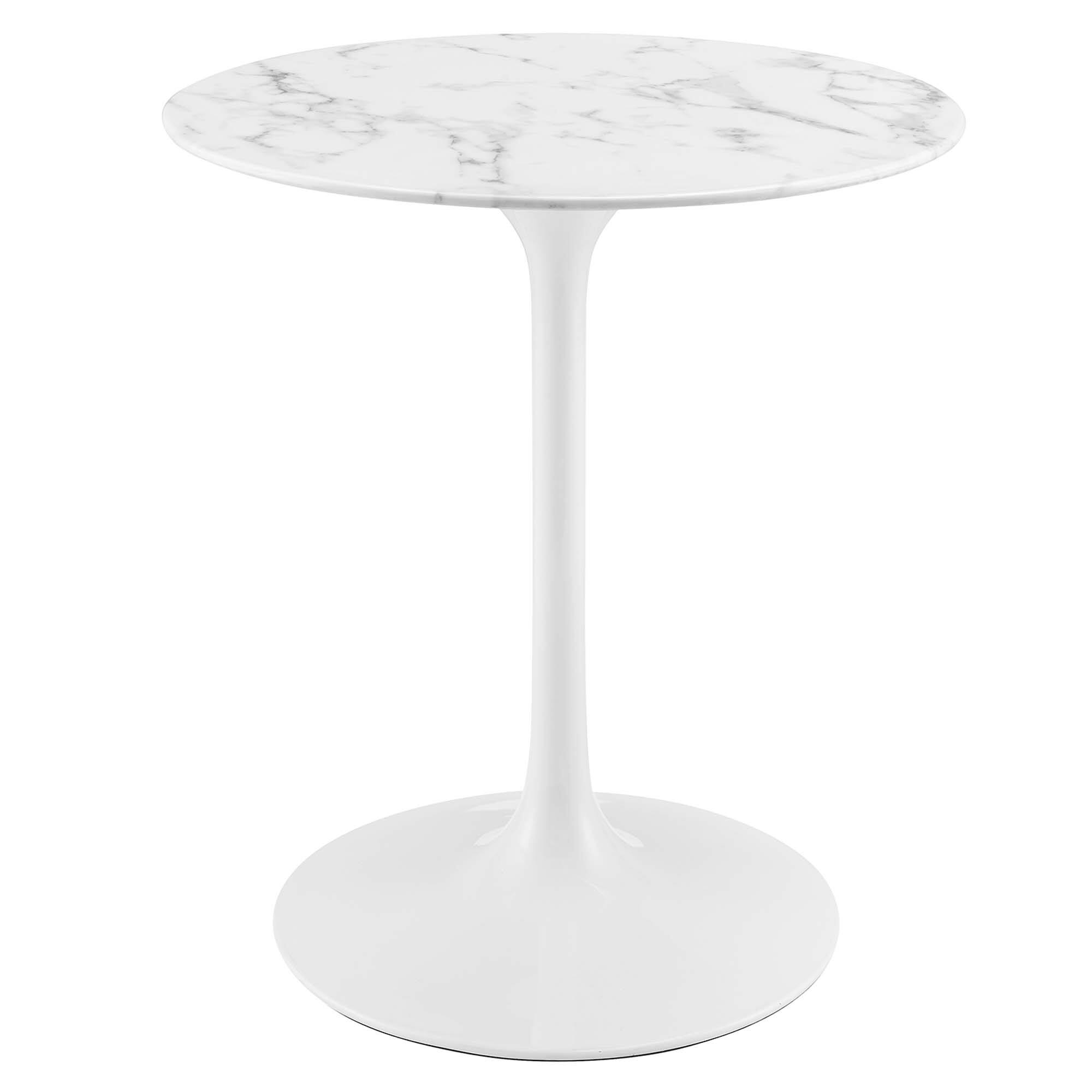 Angle. Modway - Lippa Round 28" Dining Table - White.